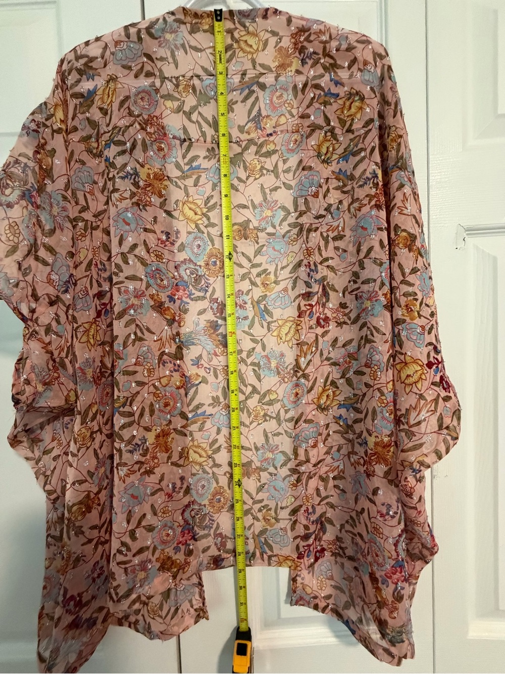 Andersen & Lauth 
Women’s Floral Open-Front Kimono Top - Pink Multi - Picture 2 of 9
